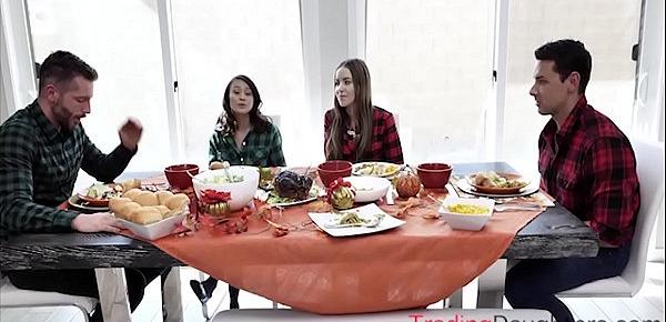  Thanksgiving supper with daughters pussies WTF